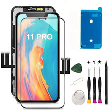 Load image into Gallery viewer, Iphone 11 Pro Screen Replacement Kit OLED (screen, tools, screen protector included)
